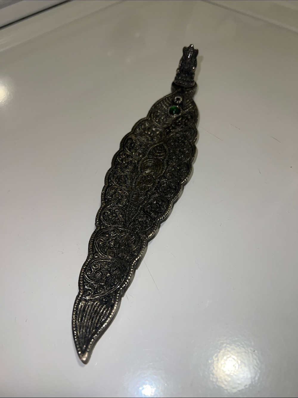Indian Silver Metal Elephant Incense Holder